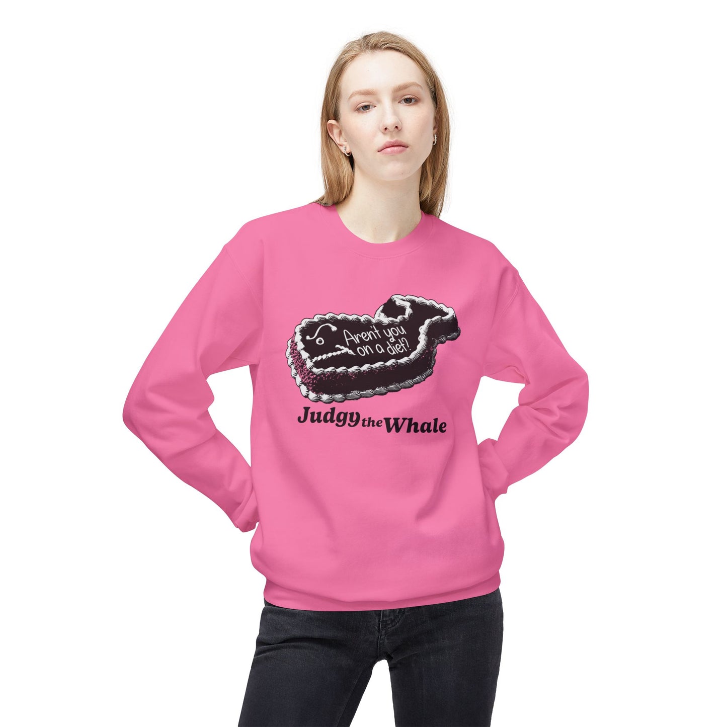 Judgy the Whale crewneck sweatshirt