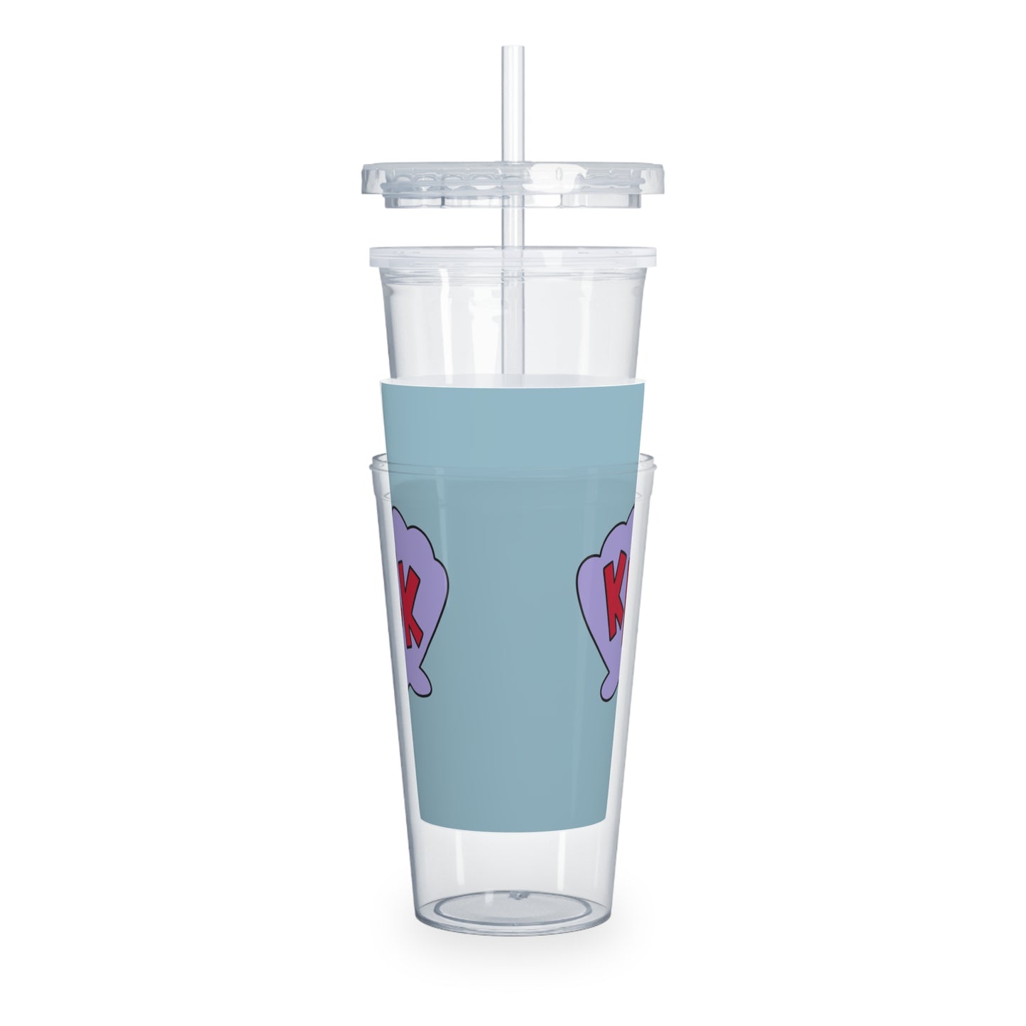 KK Drink plastic tumbler w/ straw