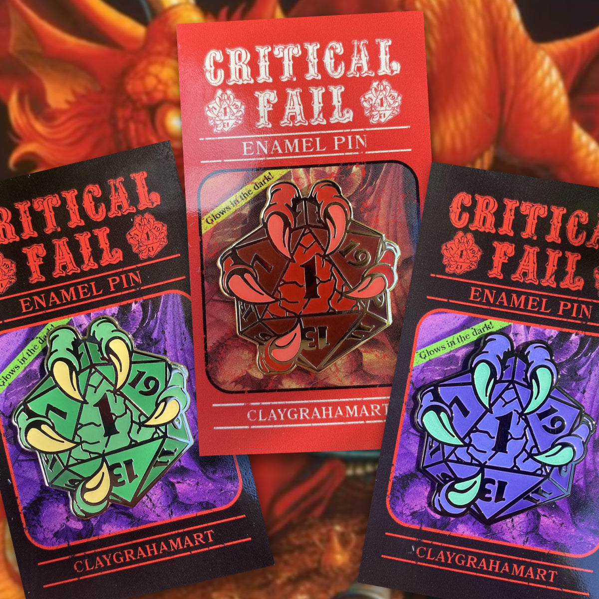 Critical Fail 1.5" Hard Enamel Pin