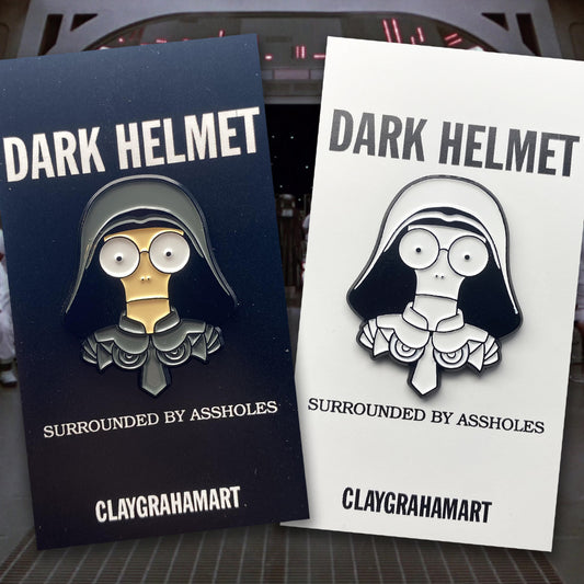 Dark Helmet Punk 1.5" Soft Enamel Pin