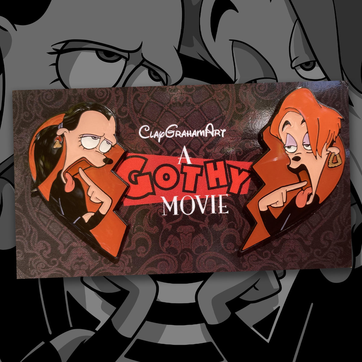 A Gothy Movie 1.6" & 1.75" Soft Enamel Pin set