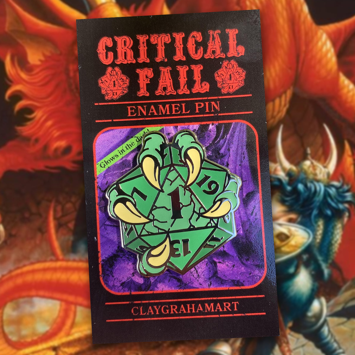 Critical Fail 1.5" Hard Enamel Pin