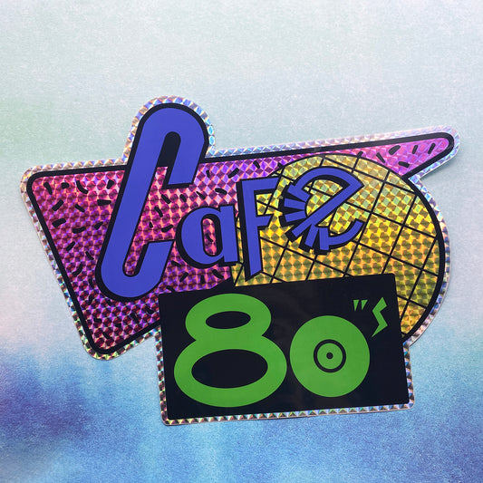 Cafe 80s "prism" OVERSIZE vinyl sticker