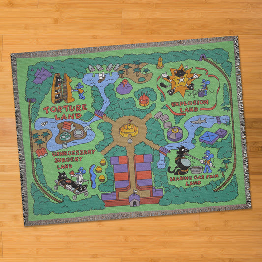 I&SL Map woven blanket