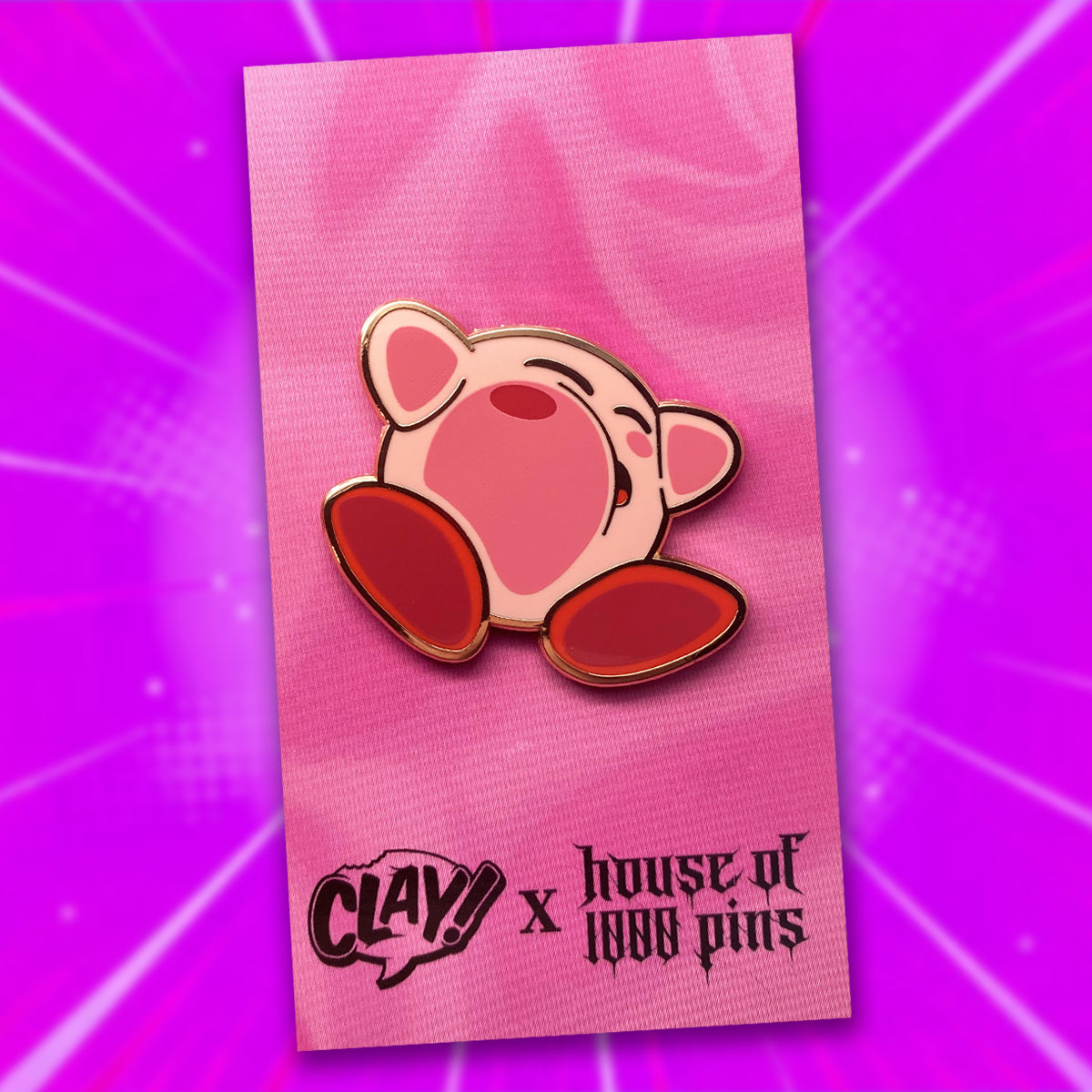 Kirby Squish 1.5" Hard Enamel Pin