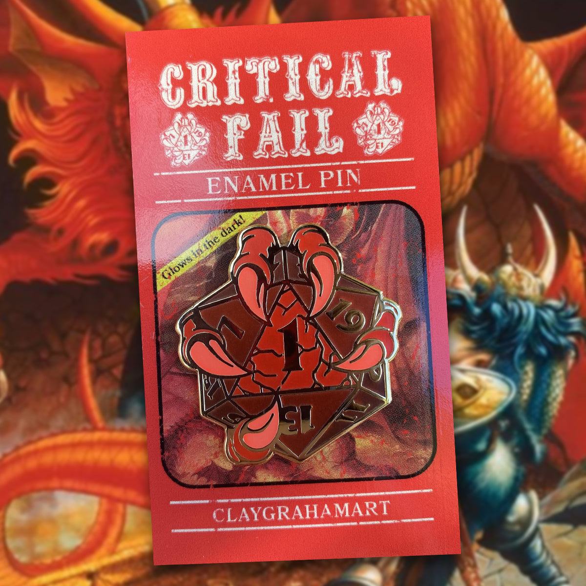 Critical Fail 1.5" Hard Enamel Pin