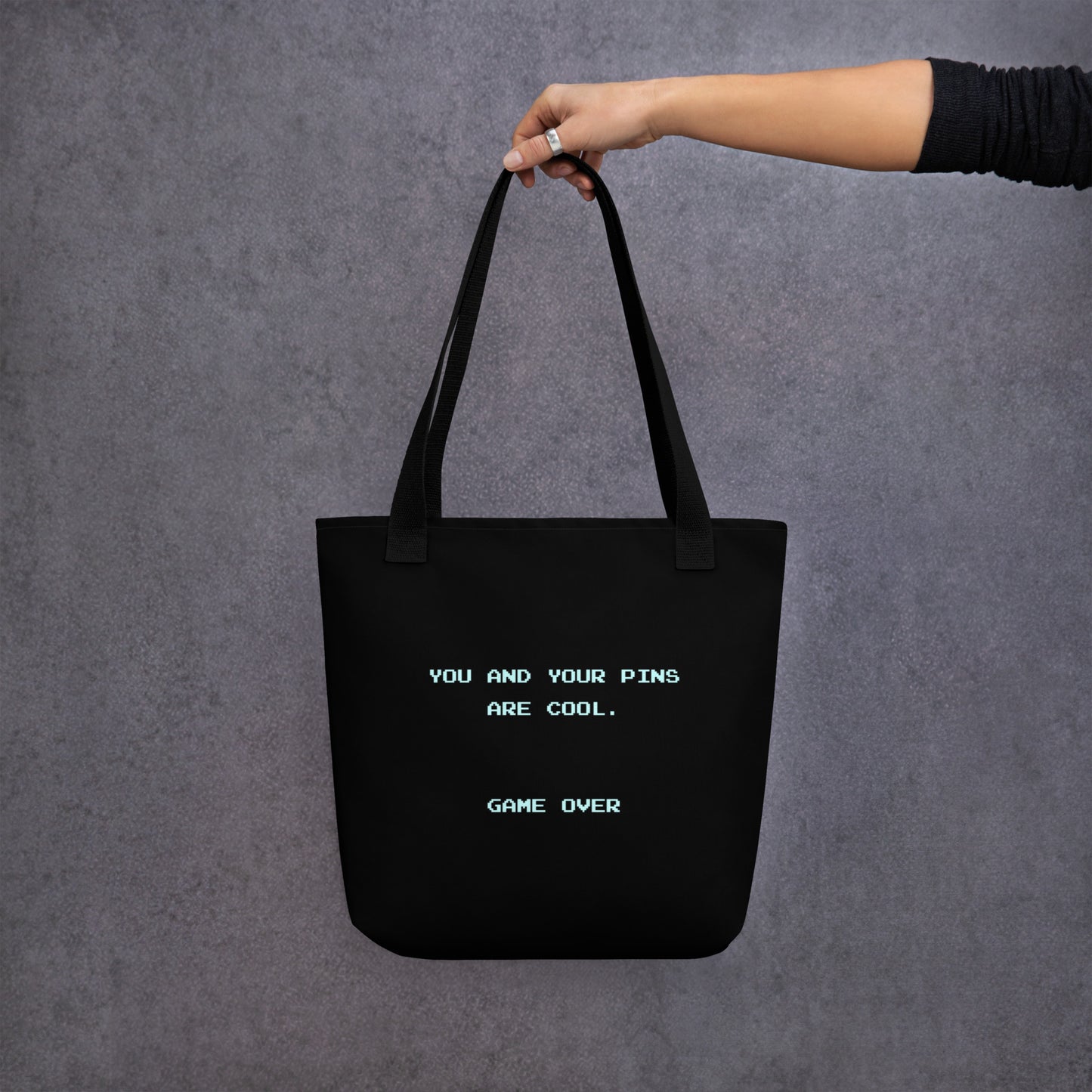 Camp Pixel Lake Pinventory tote bag