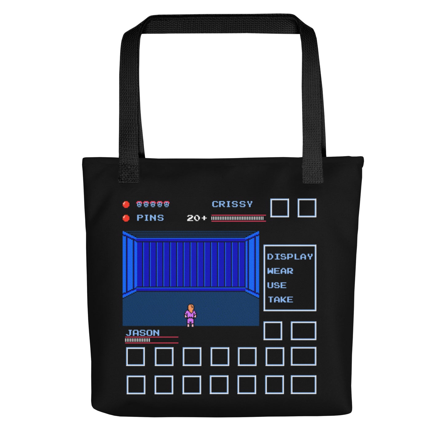 Camp Pixel Lake Pinventory tote bag