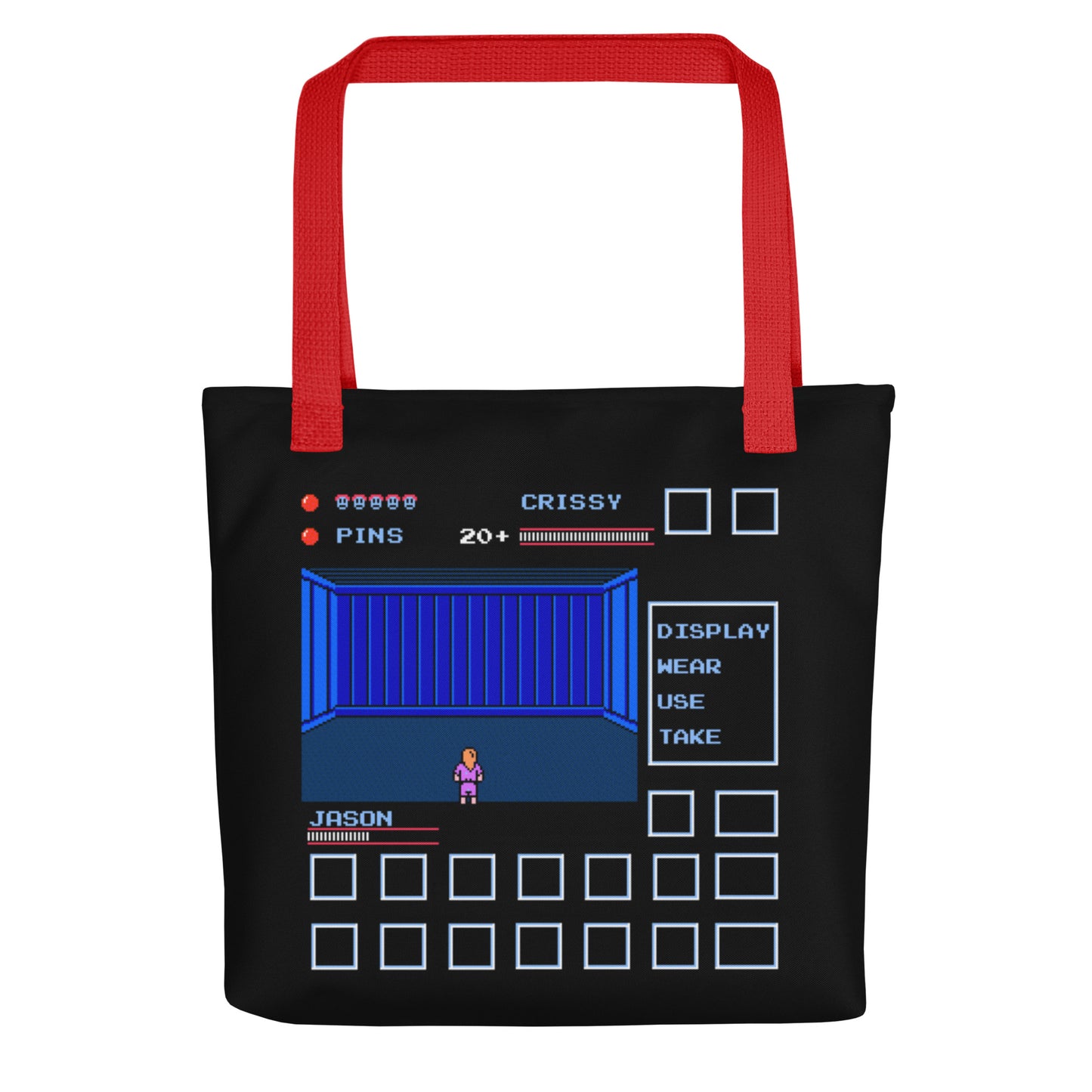 Camp Pixel Lake Pinventory tote bag