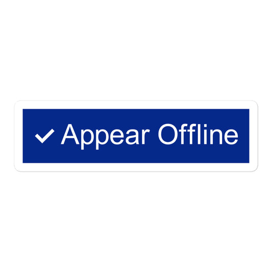 Appear Offline vinyl sticker