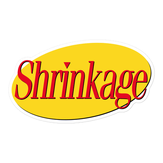 Shrinkage vinyl sticker