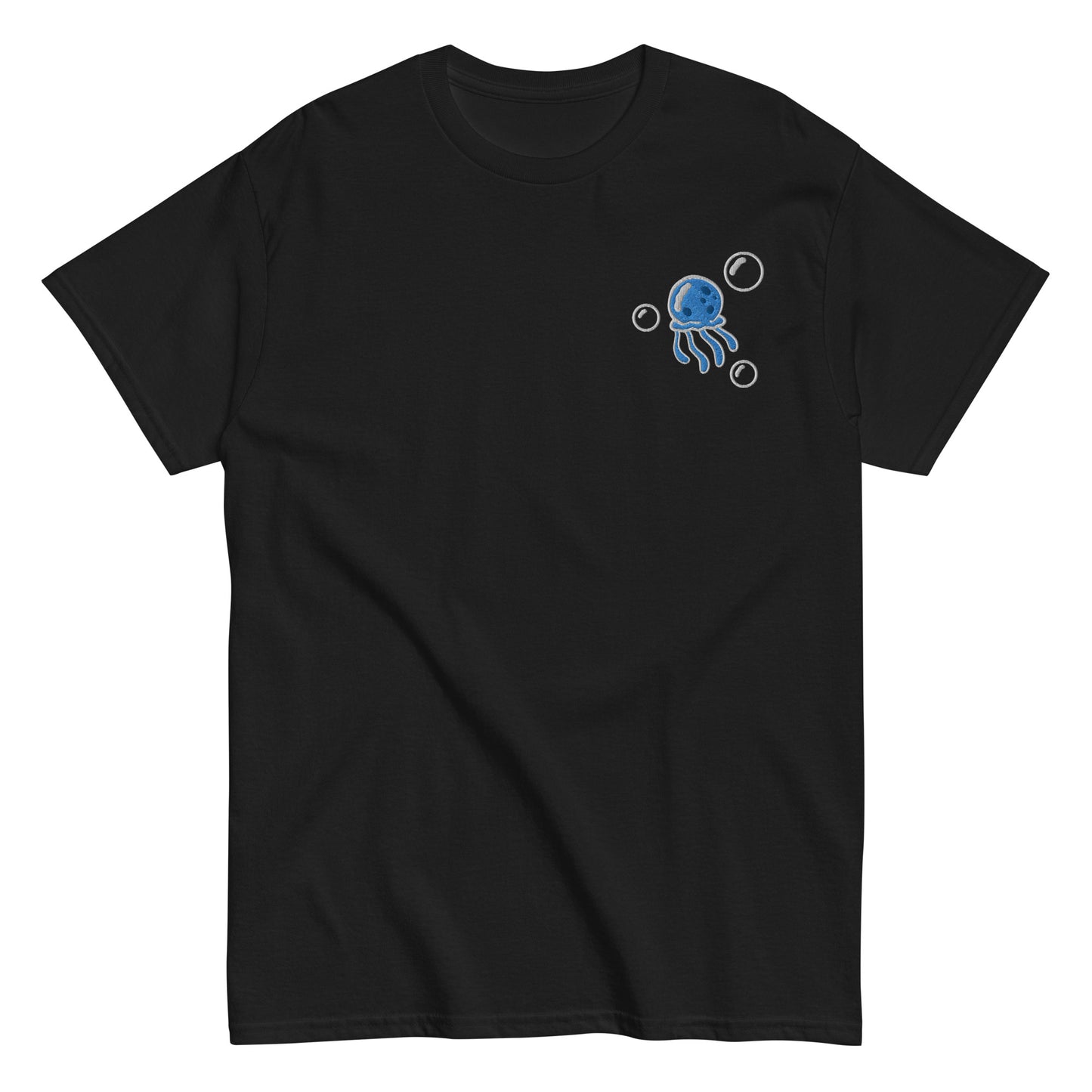 Jellyfish BLUE embroidered t-shirt