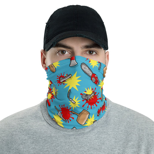 Bite & Fight allover print neck gaiter