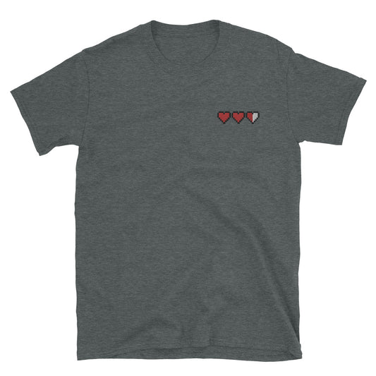 Pixel Hearts embroidered t-shirt