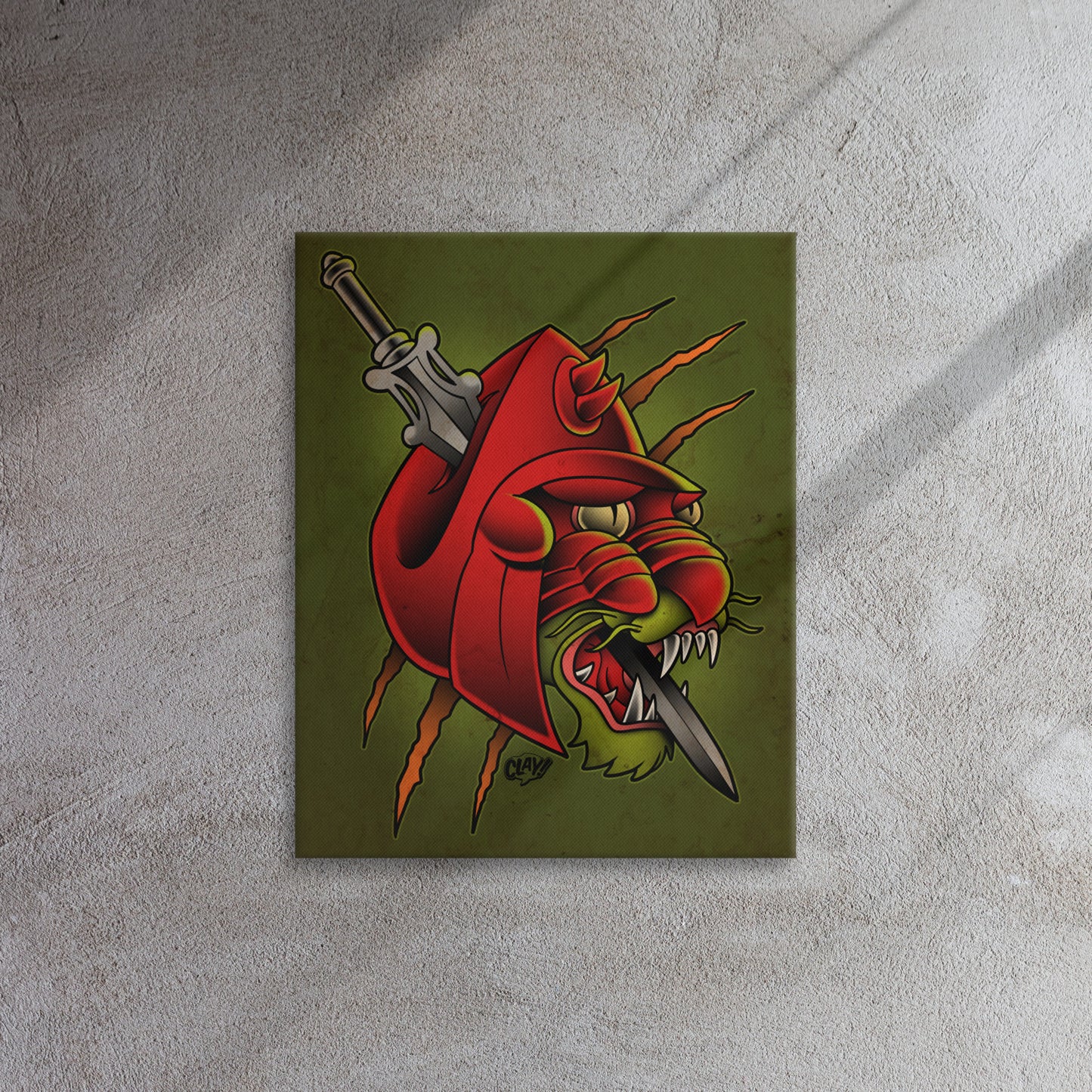 Battle Tat canvas print